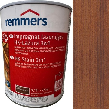 Remmers IMPREGNAT do drewna HK LASUR LAZURA 3w1 0,75L KASZTAN 2253