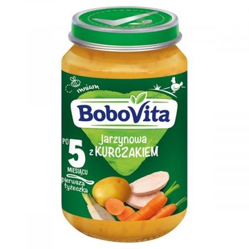 Jarzynowa z kurczakiem po 5 miesiącu 190 g Bobovita