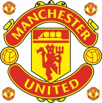 MANCHESTER UNITED logo naklejka na ścianę 100cm