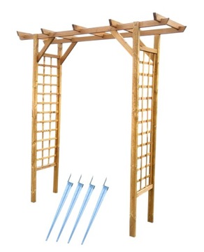 pergola drewniana prosta kotwy zestaw