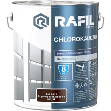 Rafil Chlorokauczuk 10L Brąz RAL8017 EmaliaFarba