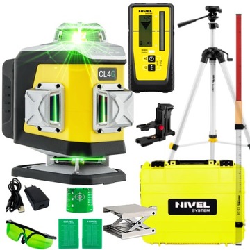 Laser krzyżowy Nivel laser 360 zielony poziomica laserowa nivel cl4g zestaw