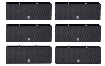 6 шт Балконный ящик 50 см + ручки, полив.