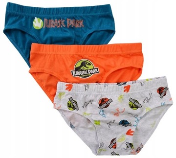 SLIPY MAJTKI chłopięce 3-PACK JURASSIC WORLD dinozaury 128/134 D028F