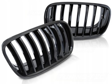 GRILL NERKI BMW X5 E70 X6 E71 08- CZARNY POŁYSK