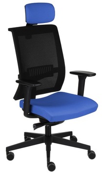Fotel Biurowy GROSPOL Level BS HD Siatka Niebieski