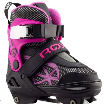 Регулируемые роликовые коньки Roxa HEART ALU KID, размеры 39–42