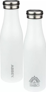 Butelka termiczna turystyczna podróżna na wodę napoje stalowa ABBEY 450ml