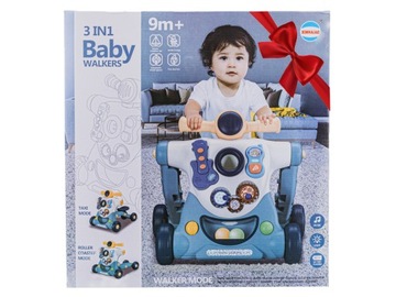 ОБРАЗОВАТЕЛЬНЫЕ ИНТЕРАКТИВНЫЕ ХОДКИ ДЛЯ ДЕТЕЙ 3в1 САМОКАТ 3В1 КОРИЧНЕВЫЙ