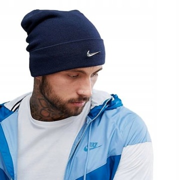 CZAPKA ZIMOWA NIKE UNIWERSALNA BEANIE PREZENT ZIMA GRANATOWA