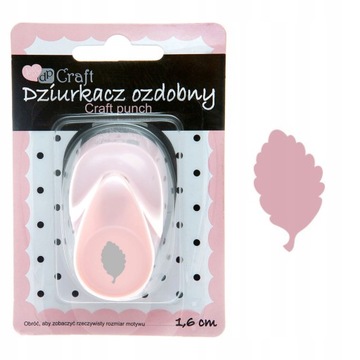 DZIURKACZ OZDOBNY LIŚĆ LISTEK DO PAPIERU 1,6cm DpCraft