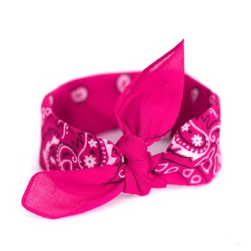 Bandana Chusta Apaszka Bandanka Damska Męska Dziecięca RÓŻOWA Bawełniana