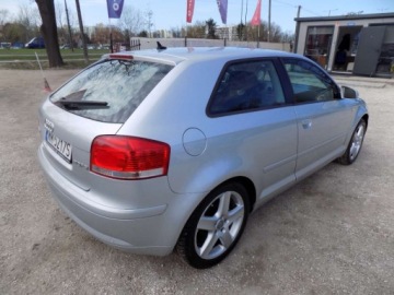 Audi A3 8P Hatchback 3d 2.0 FSI 150KM 2004 Audi A3 3-drzwiowe BIALOLEKA 2.0 Benzyna (150 KM) AUTOMAT, 2004r. KOMIS, zdjęcie 2