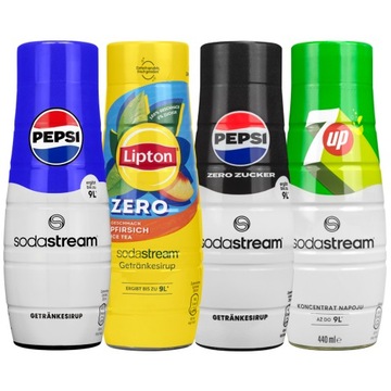 САТУРАТОР SODASTREAM TERRA 2 БУТЫЛКИ + 4x СИРОПЫ PEPSI 7UP LIPTON ДОБАВКИ
