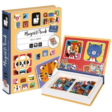 ZWIERZĄTKA Magnetibook JANOD Puzzle Magnetyczne