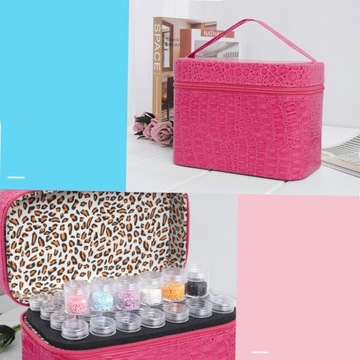 KUFEREK TORBA ORGANIZER DO PRZECHOWYWANIA AKCESORIÓW MALOWANIA DIAMENTAMI