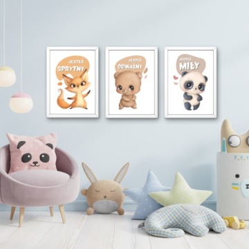 НАБОР КАРТИН ДЛЯ ДЕТСКОЙ КОМНАТЫ, 6X ПОСТЕРЫ А4