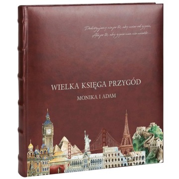 Duży album na zdjęcia 50 kart Twój Nadruk Podróże prezent