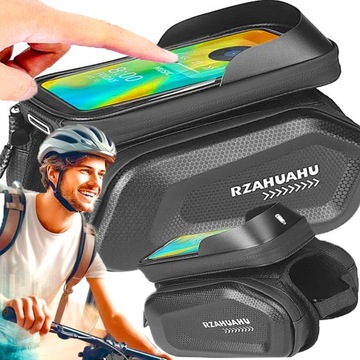 SAKWA TORBA ROWEROWA WODOODPORNA UCHWYT ETUI NA TELEFON NA RAMĘ SASZETKA