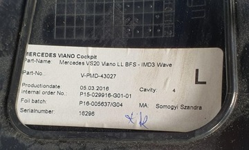 ДЕКОРАТИВНАЯ НАКЛАДКА ДЛЯ MERCEDES VITO W447 ДЕКОР КОНСОЛИ