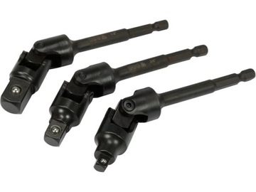 ZESTAW ADAPTERÓW PRZEJŚCIÓWEK Z PRZEGUBEM CARDANA 3SZT. YATO YT-04641