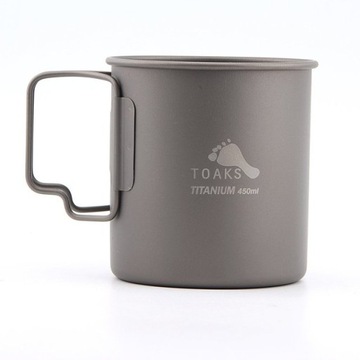 450 ml TOAKS Tytanowy garnek i kubek kempingowy (3