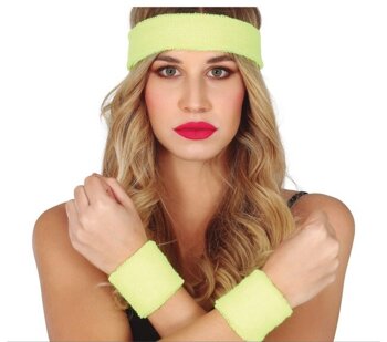 Opaski z froty żółte 3 szt Disco gwiazda fitness
