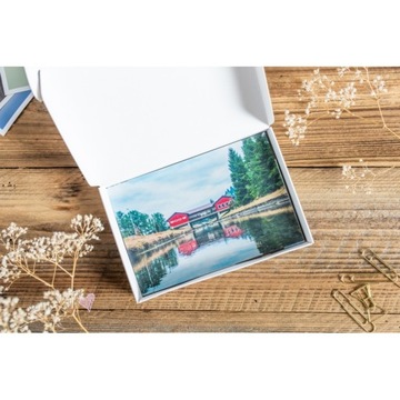 Белая коробка для фотографий, фотопечать 10х15, БЕЛАЯ упаковка.