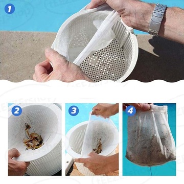 сетчатые фильтр-мешки для скиммера бассейна, фильтр-носки 30 шт.