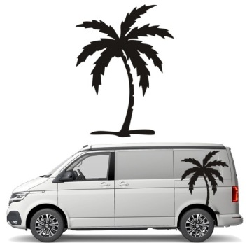 Nálepka Grafika na karavan Přívěs Palma Tropická Palm Tree 90x121,5