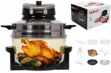 KOMBIWAR HALOGENOWY MULTICOOKER DUŻY 17L 1400W + 9 AKCESORIÓW LUND 67642