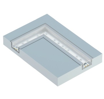Profil LED aluminiowy do taśmy Worthy-B + Klosz 2m