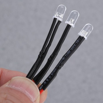 ŻARÓWKI BIAŁE OKRĄGŁE GŁÓWKI PRZEWODOWE 50 SZT