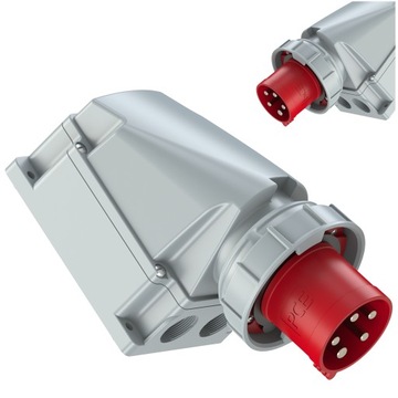Wtyczka odbiornikowa WO635 63A 5P 400V 6h IP67 PCE