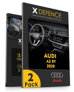 2w1 SZKŁO OCHRONNE NA NAWIGACJĘ EKRAN DO AUDI A3 8Y 2020