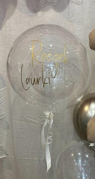 Balon Bubble z personalizacją, balon kula z Twoim tekstem