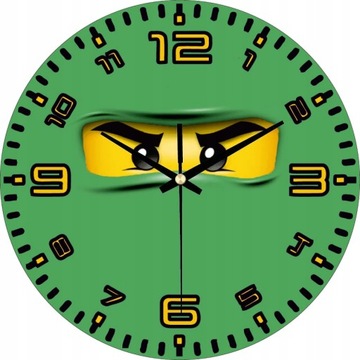 Zegar Ścienny Dla Dzieci Ninjago Zielony Ninja
