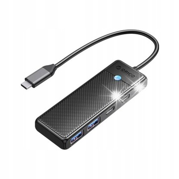 Hub USB-C Orico PAPW2AC-C3-015-BK-EP 2x USB-A 2x USB-C PD 100W
