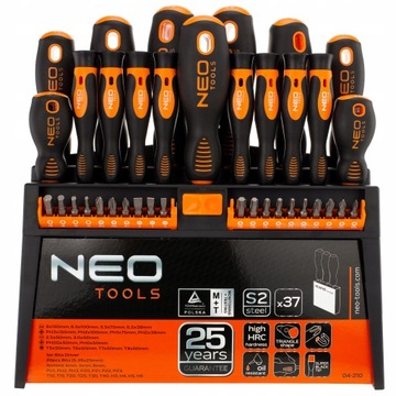ОТВЕРТКИ NEO Tools НАБОР ОТВЕРТОК ИЗ 37 ЭЛЕМЕНТОВ С МАГНИТНЫМ НАКОНЕЧНИКОМ