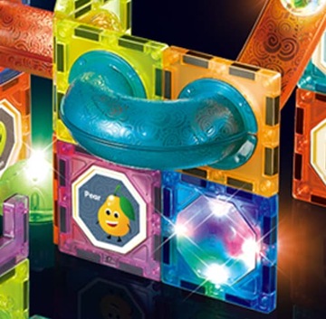 СВЕТЯЩИЕСЯ МАГНИТНЫЕ БЛОКИ НАБОР СВЕТЯЩИХСЯ МАГНИТНЫХ ДОРОЖКИ XXL 202 шт.