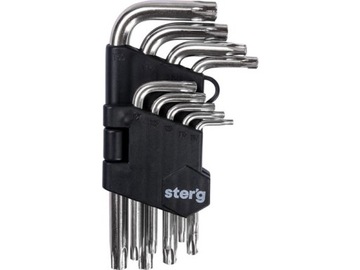 Zestawy kluczy Torx z otworem T10-50, 9 szt