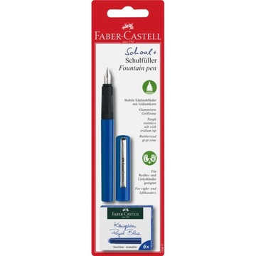 Pióro Faber-Castell niebieski + naboje 6szt