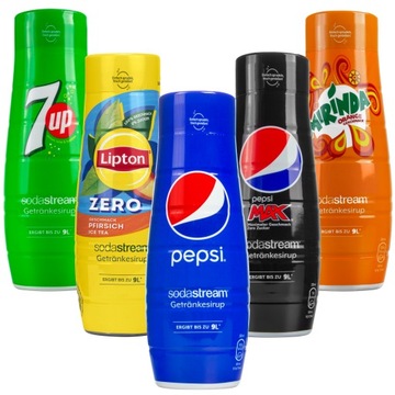 5x SYROP 7UP PEPSI MIRINDA LIPTON KONCENTRAT SODASTREAM