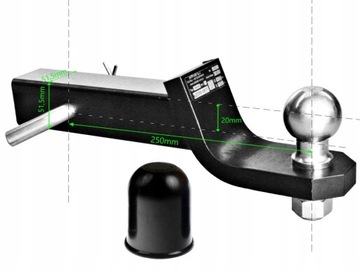 KOULE Z PRZETYCZKA ( ADAPTÉR USA) HÁK TAŽENÍ DO AUT USA