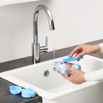 ЛЕГКАЯ СТАЛЬНАЯ БУТЫЛКА ДЛЯ ВОДЫ НЕРЖАВЕЮЩАЯ СТАЛЬ ANIMALS MONKEY ION8 0,4 л