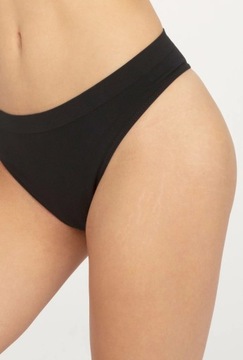 Stringi Lili String Gatta, bezszwowe, czarne, S