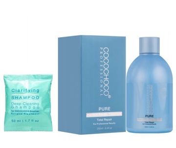 Cocochoco Pure keratyna 250ml + szampon przygotowujący 50ml