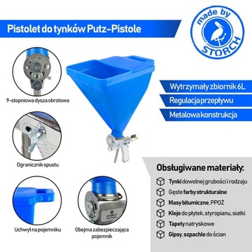 Pistolet do tynków Storch Putz-Pistole 6L