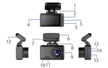 Автомобильный регистратор с камерой заднего вида GPS Wi-Fi 4k Novatek SONY IMX335