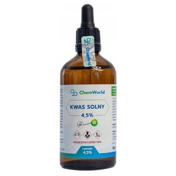 KWAS SOLNY 4,5% HCl 100 ml AKTYWATOR MMS ChemWorld